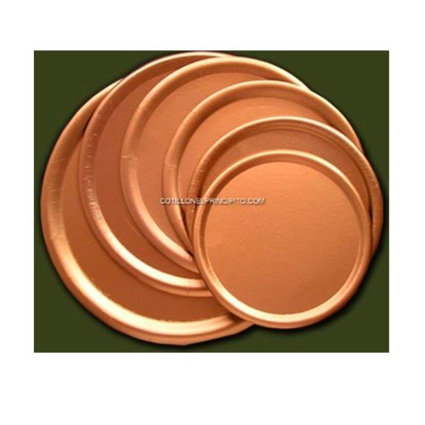 Producto - Bandeja de Cartón Redonda Dorada 29cm