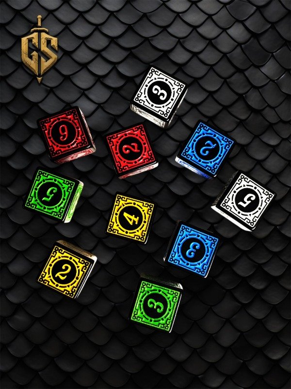 Producto - Set de 10 dados D6 Multicolor