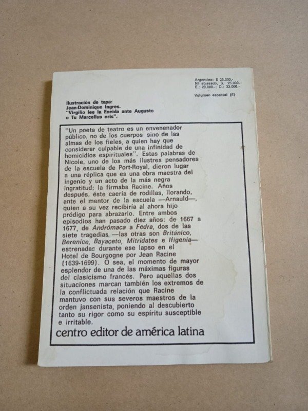 Producto - Freda / Andrómaca - Jean Racine - CEAL 1982 - 1