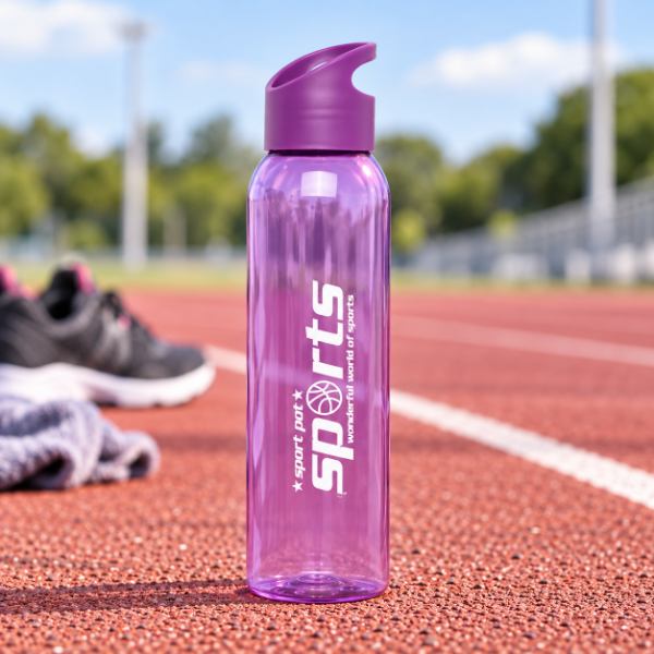 Producto - BOTELLA PLASTICA SPORT TRANSPARENTE CON TAPA 650ML - 4
