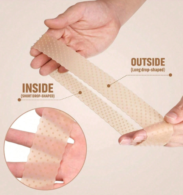 Producto - Banda de Silicona Antideslizante para Pelucas (Beige/Traslucido)