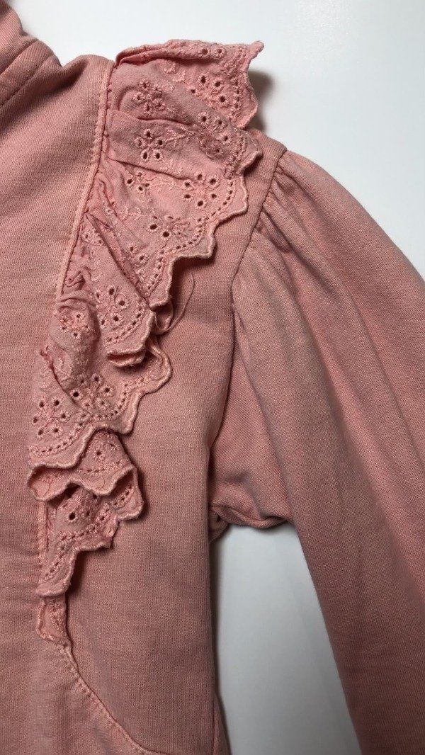 Producto - Buzo con cierre rosa con detalle puntilla Cheeky 8 años - 4