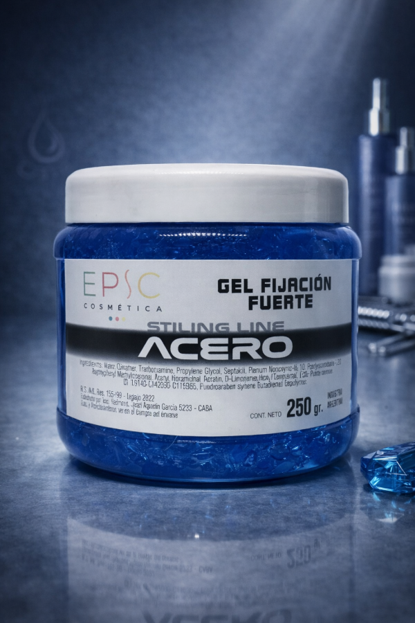 Producto - gel extra fuerte acero fahrenheit epic x 250 grs