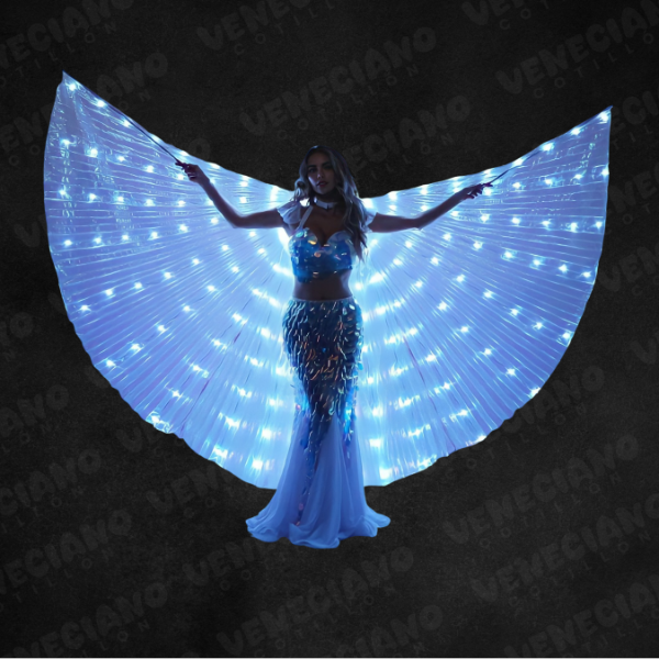 Producto - Alas LED Talle chico Blanco