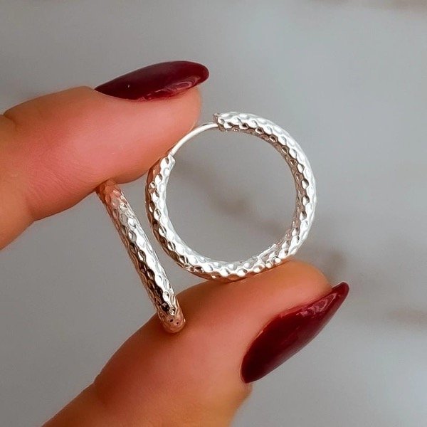 Producto - ARGOLLAS DETALLES 2.5 cm PLATEADO