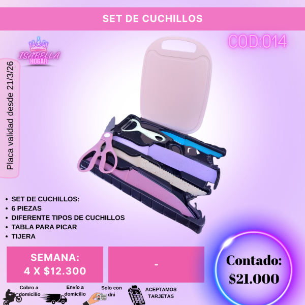 Producto - SET DE CUCHILLOS COD:014