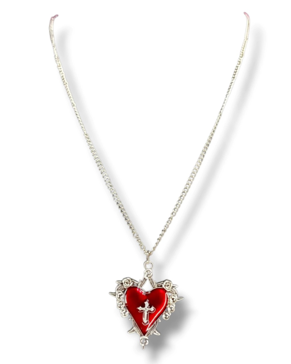 Producto - collar corazon cruz