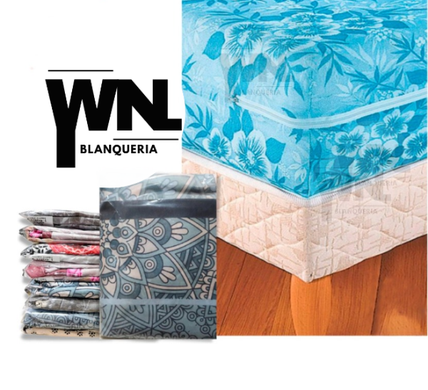 Producto - FUNDA DE COLCHÓN CON CIERRE 2 Y MEDIA PL.