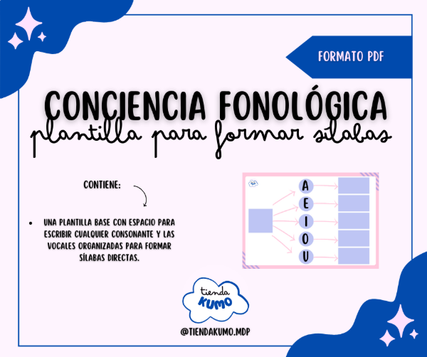 Producto - PLANTILLA PARA FORMAR SÍLABAS DIRECTAS- PDF
