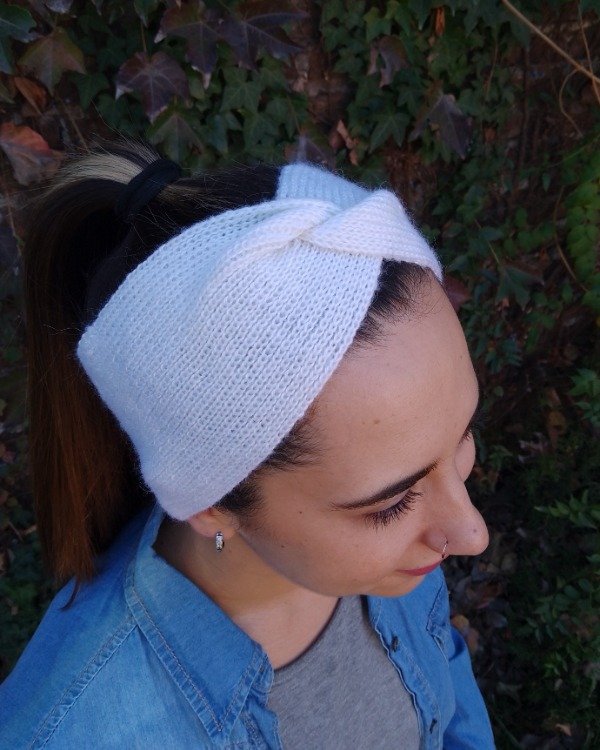 Producto - Vincha turbante Marfil