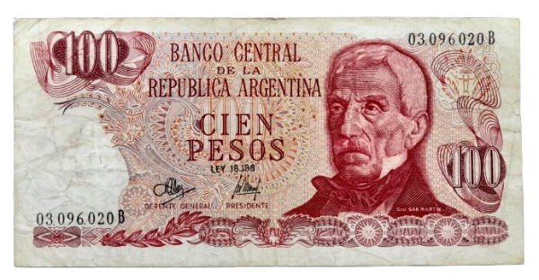 Producto - 100 Pesos Ley (Mancini - Bermudez) Bott.2390 F+/-VF