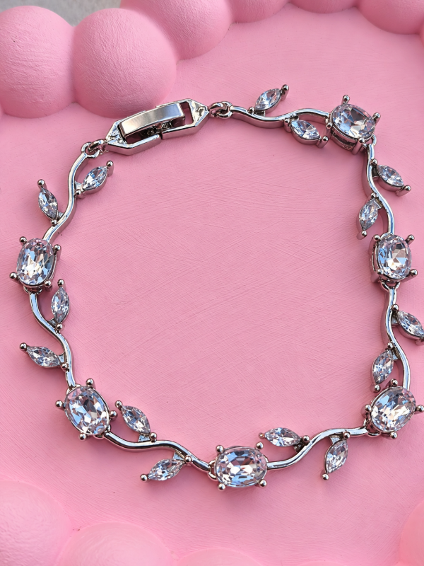 Producto - Pulsera Tulipán Blanca plateada - 1