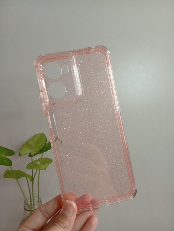 Producto - Funda transparente brillos