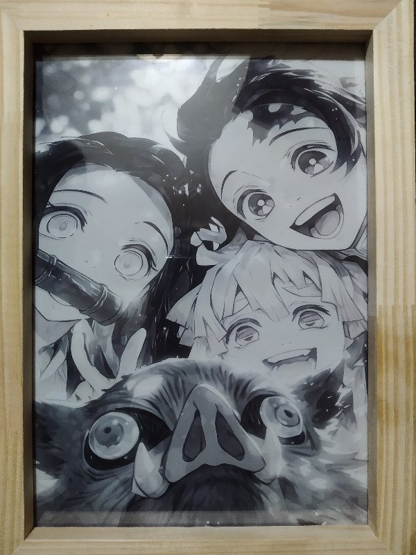 Producto - Demon slayer - cuadro iluminado doble capa