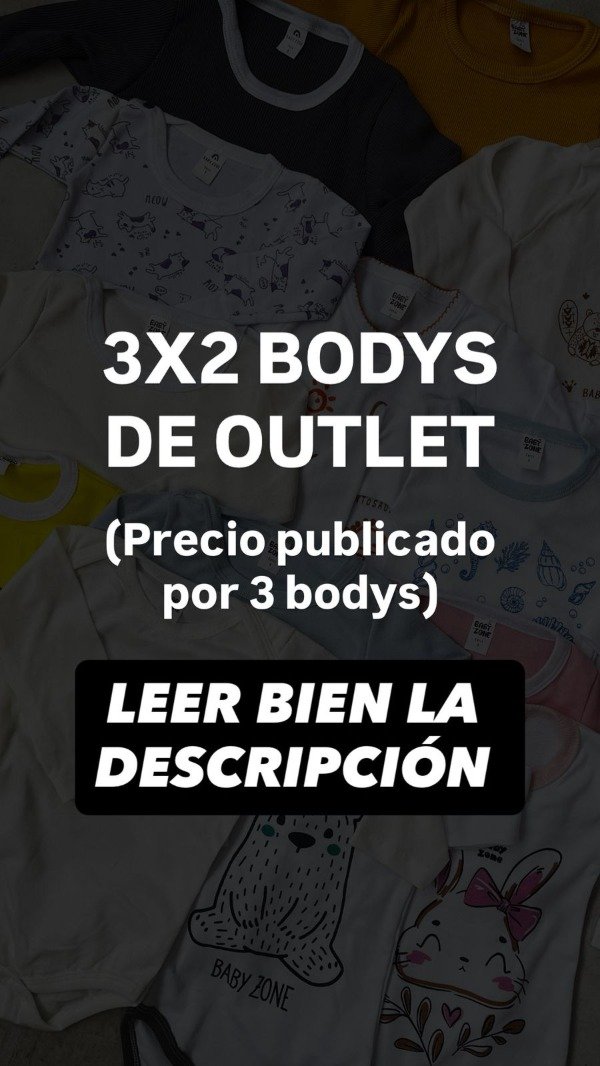 Producto - 3x2 bodys de outlet (precio por 3 bodys)