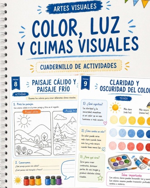 Producto - CUADERNILLO DE ACTIVIDADES - COLOR, LUZ Y CLIMAS VISUALES