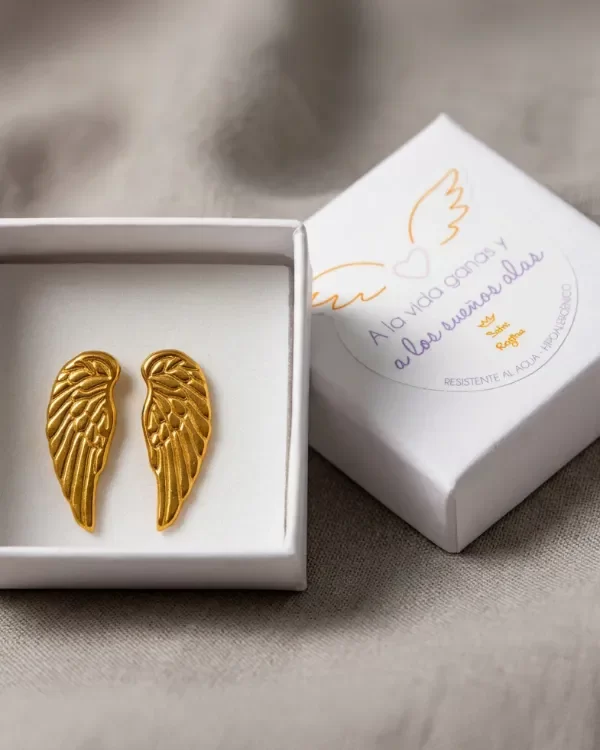 Producto - Anillo Acero Dorado Wings Regulable - 1