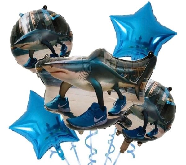 Producto - Set de 5 globos metalizados Brainrot