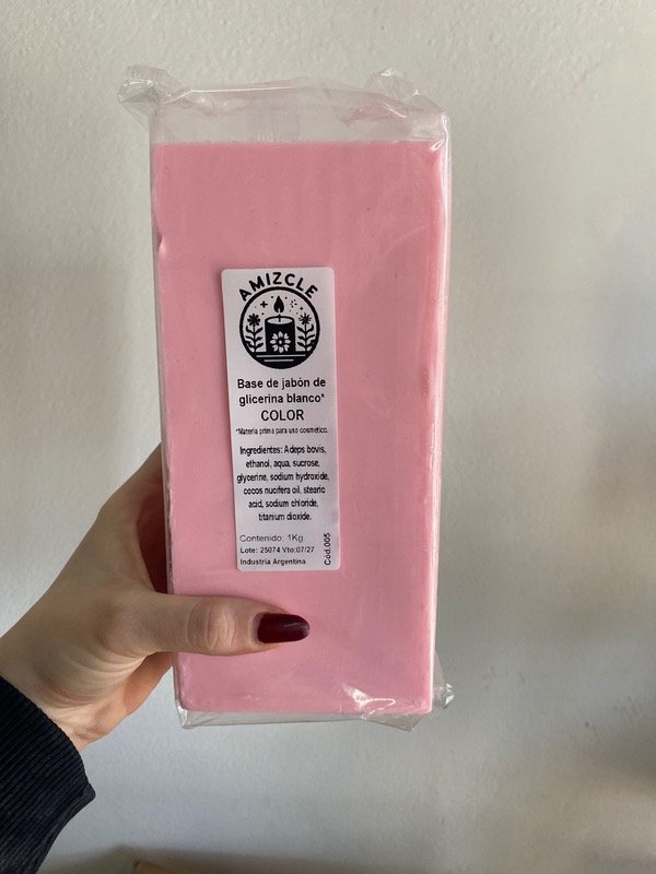 Producto - BARRA DE GLICERINA ROSA PASTEL