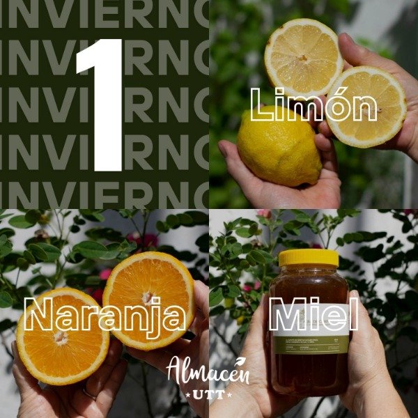 Producto - combo invierno 1: 1 kg limón, 1 kg Naranja , 1 miel agro x 500. Click para data