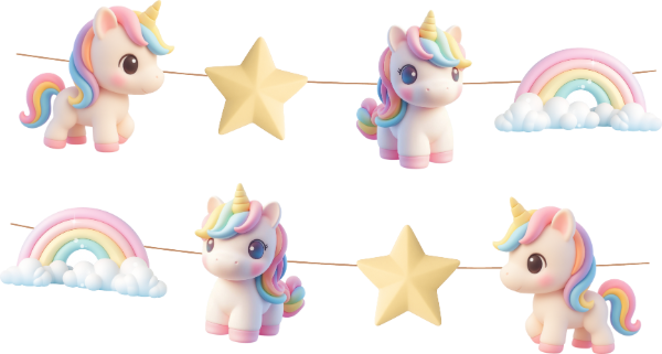 Producto - GUIRNALDA UNICORNIO PASTEL