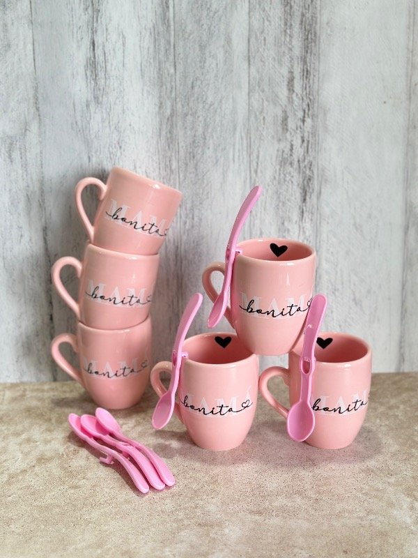 Producto - Minikit N8 Mamá Bonita "6 Bombé Rosas + 6 Cucharitas"