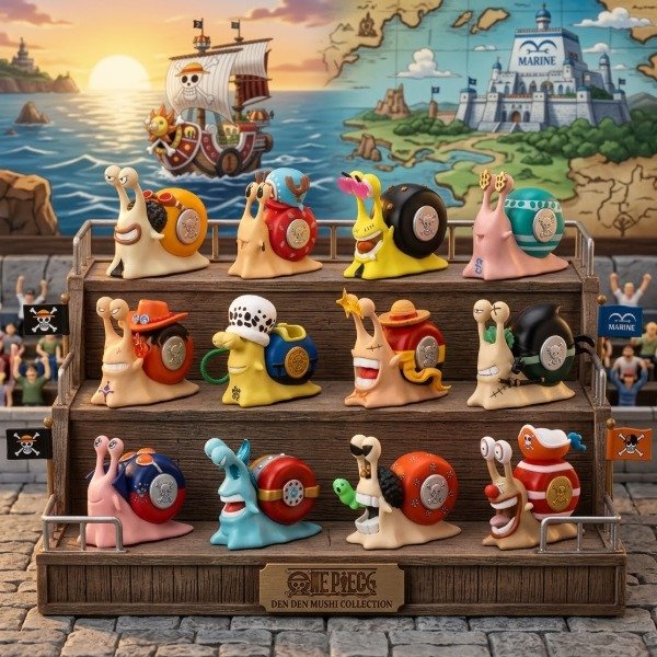 Producto - Figura Den den Mushi One Piece (ingrese para elegir) 7-8cm