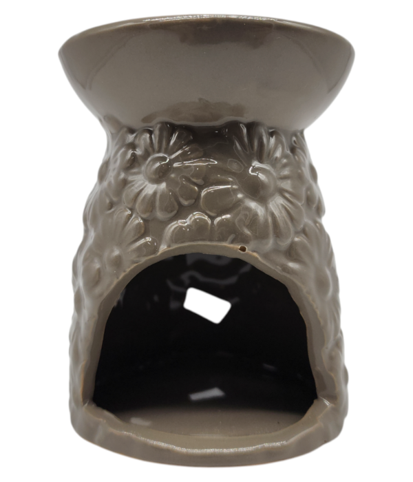 Producto - HORNILLO FLORES TALLADAS 11cm - GRIS
