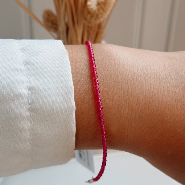Producto - Pulsera Malena Fucsia Plata 925