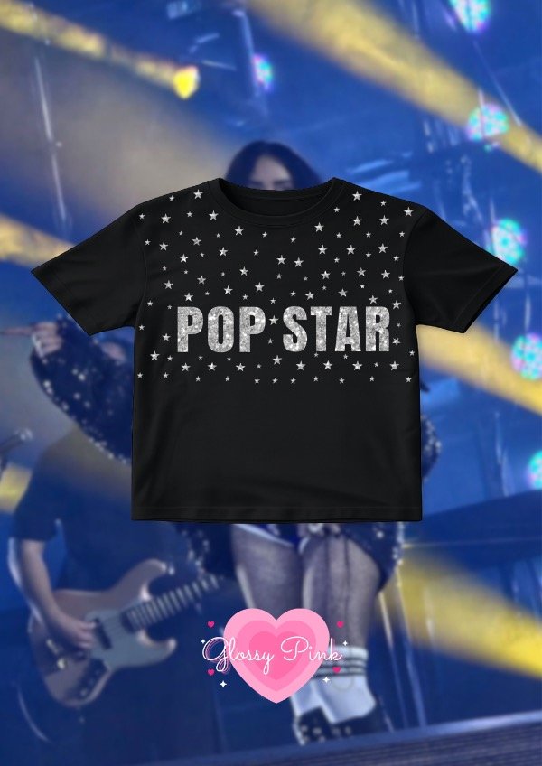 Producto - Baby Te Popstar estrellas - VINILO TEXTIL GLITTER