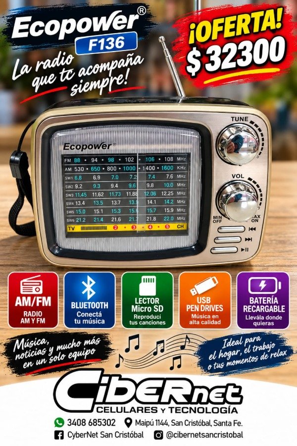 Producto - Radio Ecopower ep-F136