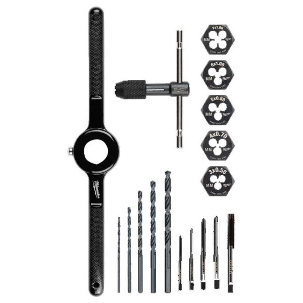 Producto - Set Machos y Terrajas mm 17 pcs Milwaukee 4922-5601