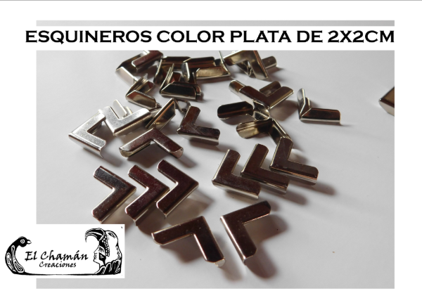 Producto - KIT 4 ESQUINEROS COLOR PLATA o DORADO DE 2X2CM