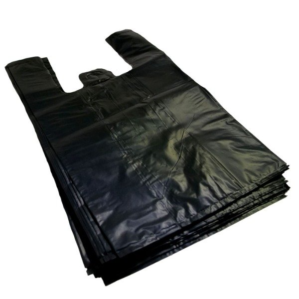 Producto - Bolsa Camiseta Negra 30 x 40 - Nobleza (pack c/ ventana dosificadora)