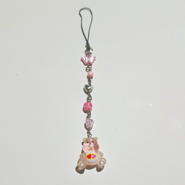 Producto - Strap phone osito cariñoso rosa luminoso