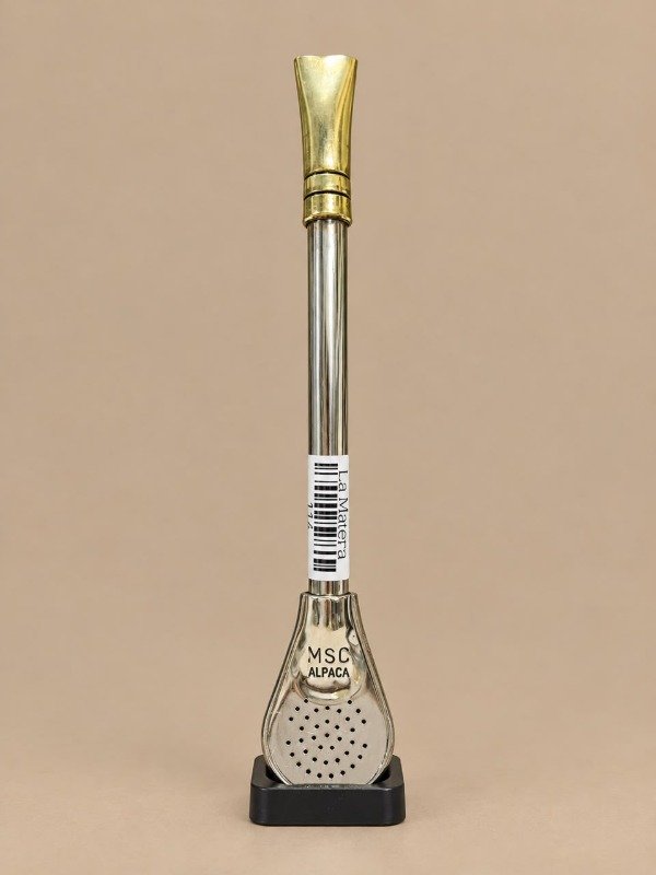 Producto - Bombilla de alpaca y bronce 17cm - 1