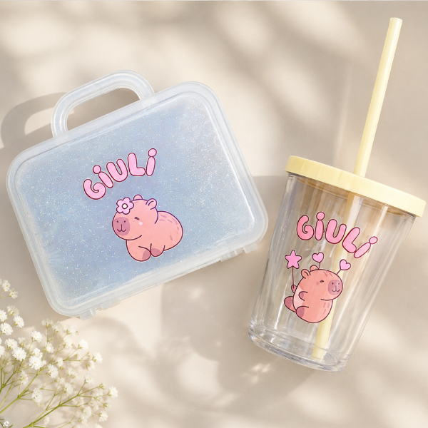 Producto - Combo Valijita GLITTER + Vaso x 10 unidades