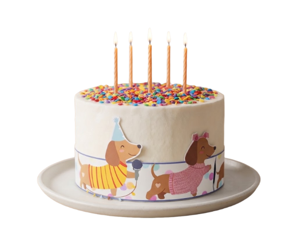 Producto - Perro Salchicha Guarda para Decorar Torta - 0
