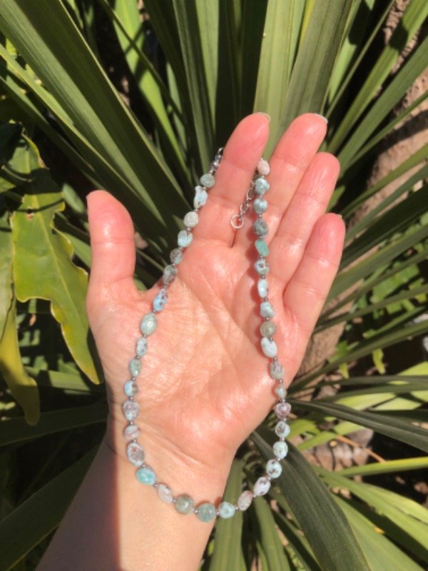 Producto - Choker de piedra Larimar