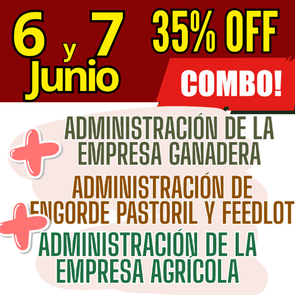 Producto - COMBO 3 CURSOS: Admin Ganadera + Engorde Pastoril y Feedlot + Admin Agrícola