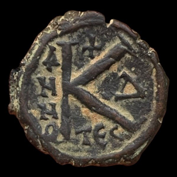 Producto - Justiniano I (527 - 565 DC) 1/2 Folis. Ceca de Tesalónica