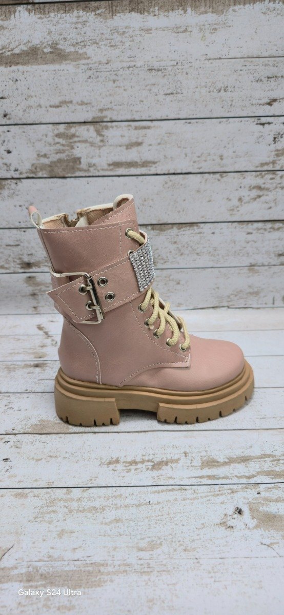 Producto - borcego niños strass con hebilla rosa del 27 al 36 - 0