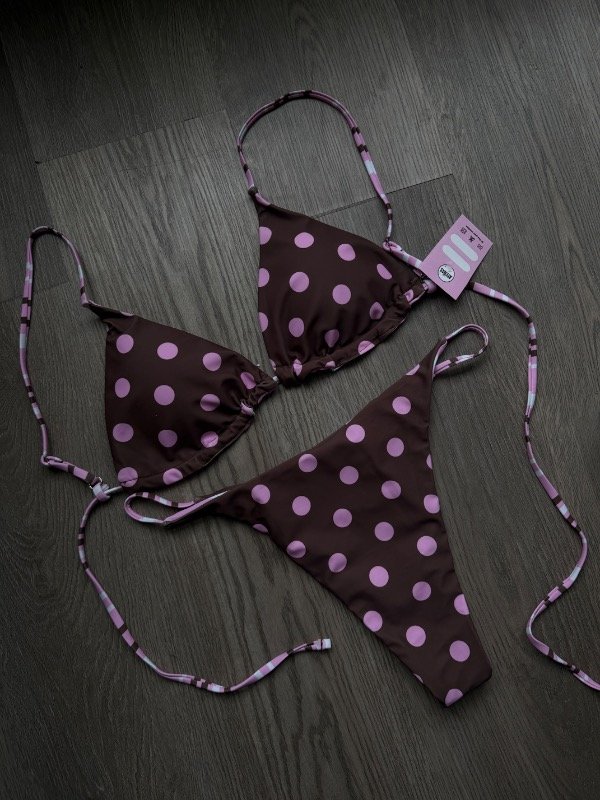 Producto - Bikini Polonia chocolate y rosa - 4