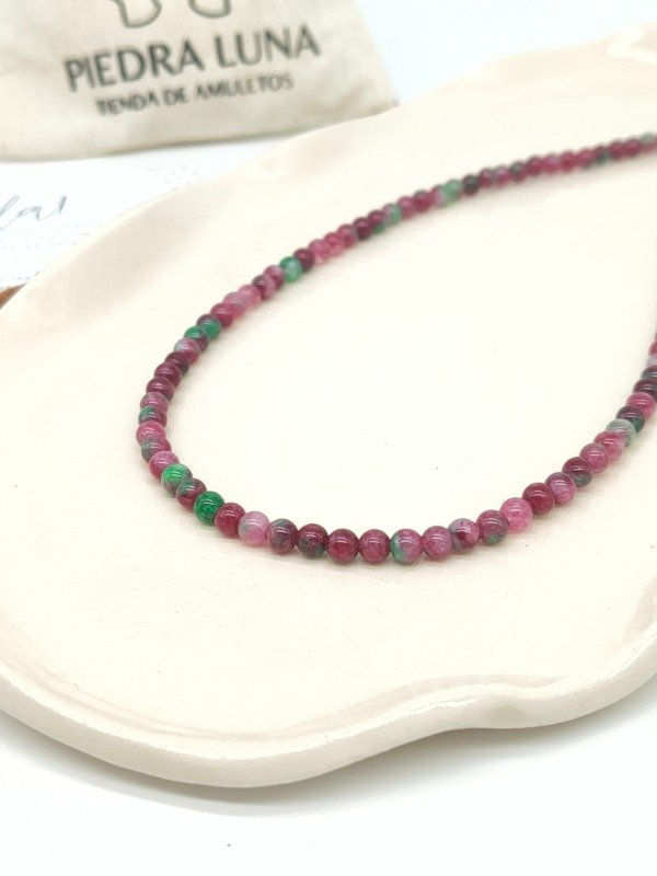 Producto - Collar ALEGRIA con Agatha sandía - 0