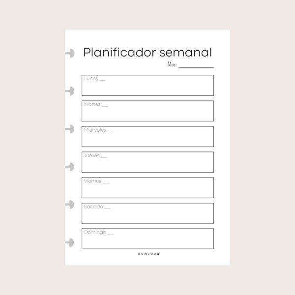 Producto - Repuesto A6 semanal