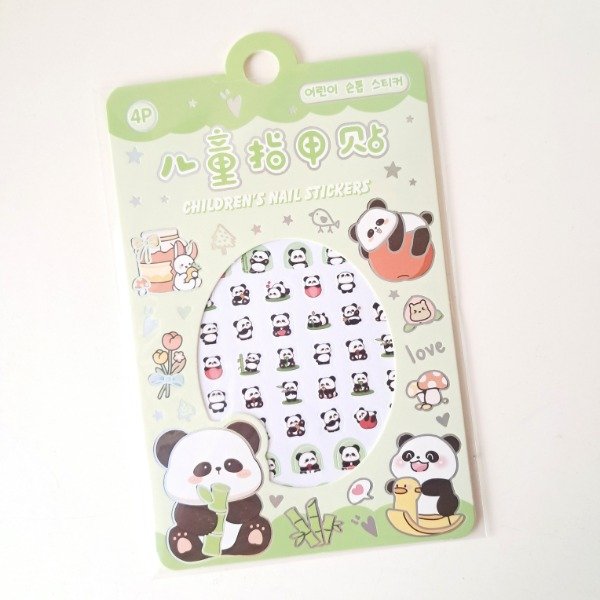 Producto - Set de 4 Mini Planchas de Stickers - Pandas