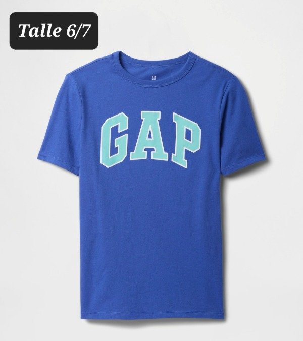 Producto - Remera manga corta gap talle 6/7 azul francia