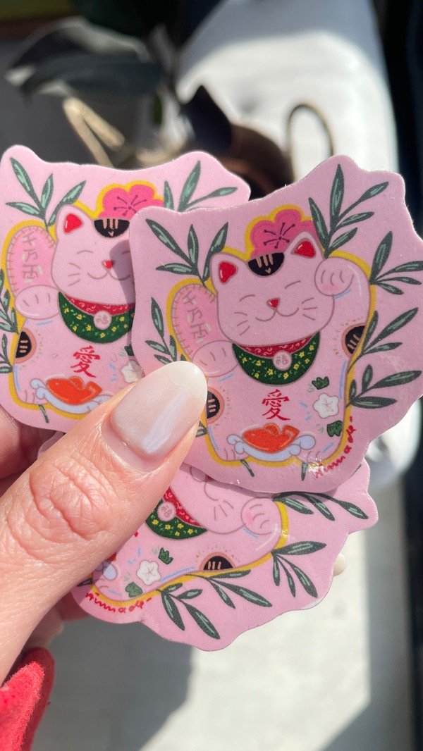 Producto - Sticker AIMADÉ neko rosa