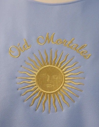 Producto - Buzo Argentina Oíd Mortales Celeste con Natural - 1