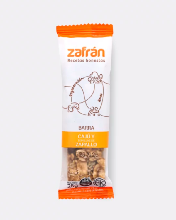 Producto - Barrita de cereal zafrán cajú y semillas de zapallo